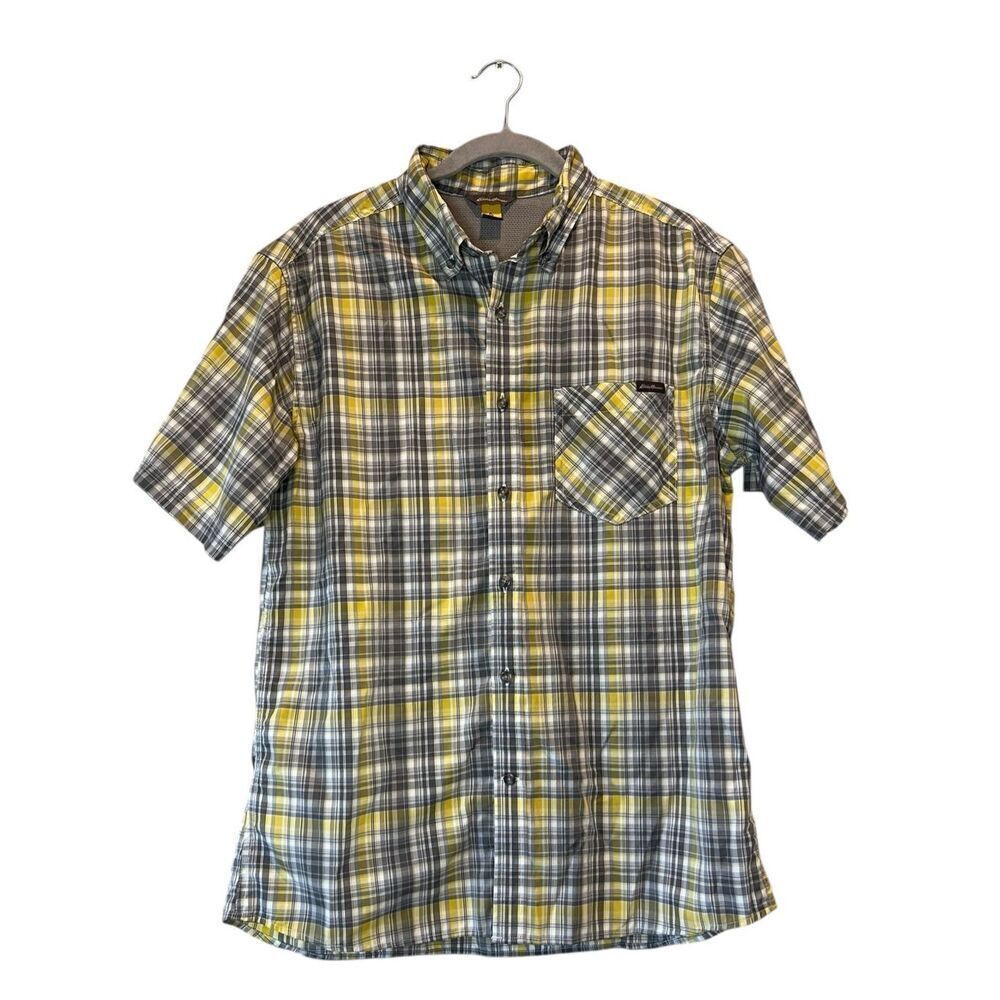 Eddie Bauer button-up plaid pattern- medium